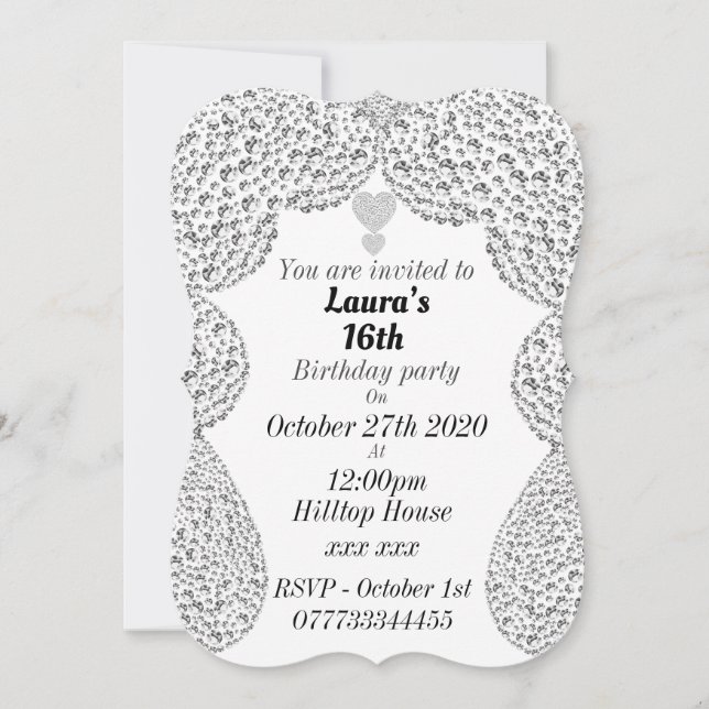invitaciones personalizadas a la fiesta de cumplea (Anverso)