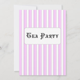 Invitaciones personalizadas a rayas rosadas para c