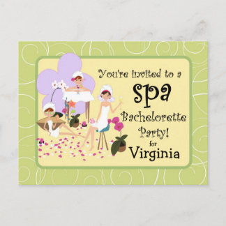 Invitaciones personalizadas al Spa de Bachelorette