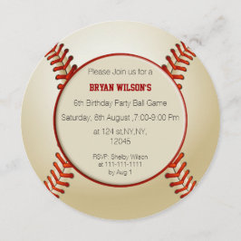 Invitaciones personalizadas al tema del béisbol Fi