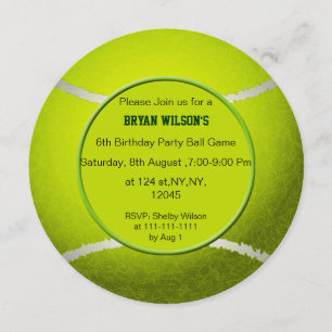 Invitaciones personalizadas al tema del tenis Fies