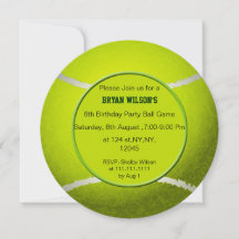 Invitaciones personalizadas al tema del tenis Fies