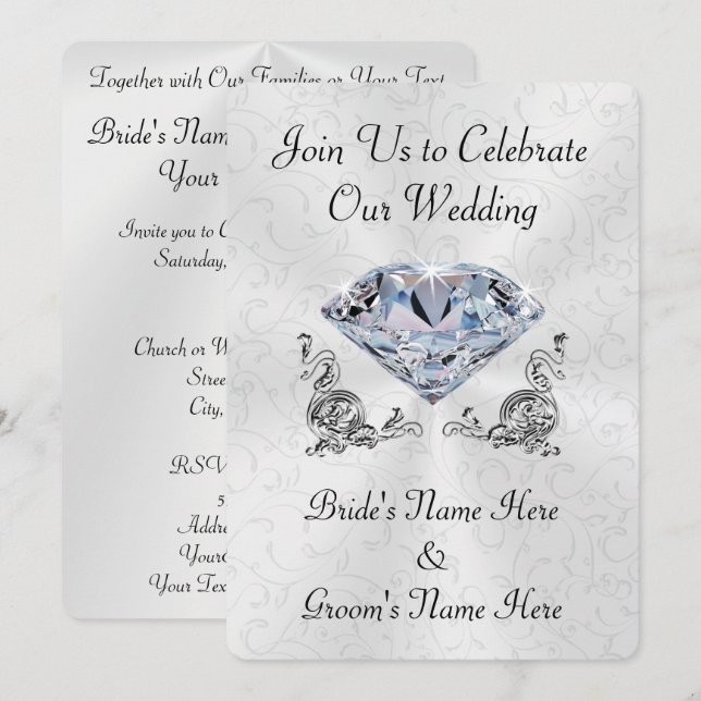 Invitaciones personalizadas atontamiento de la (Anverso / Reverso)
