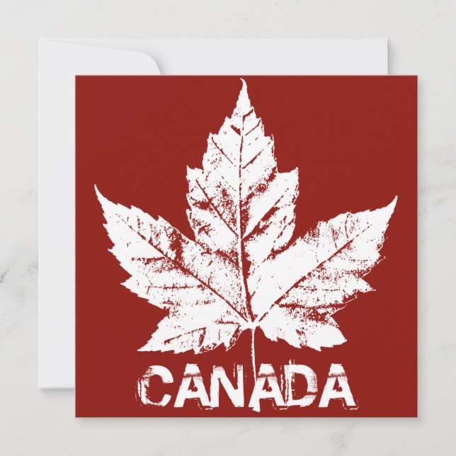 Invitaciones Personalizadas Canadá Cool Canadá RSV (Anverso)