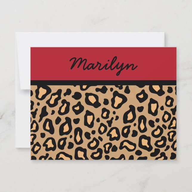 Invitaciones Personalizadas con Estampado de Leopa (Anverso)