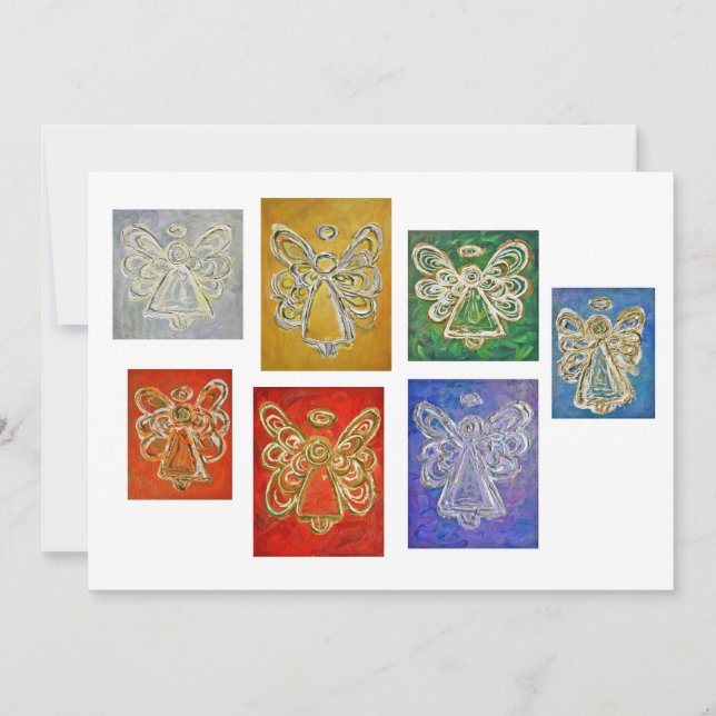 Invitaciones Personalizadas de Ángel de la Guarda  (Anverso)