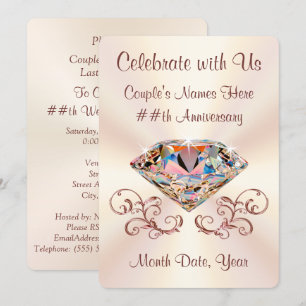 Invitaciones personalizadas de aniversario con dia