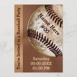 Invitaciones Personalizadas de Béisbol Vintage par