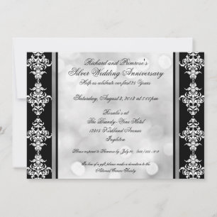 Invitaciones personalizadas de bodas de plata para