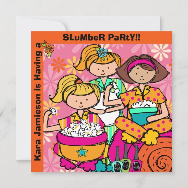 Invitaciones personalizadas de cumpleaños de Fiest (Anverso)