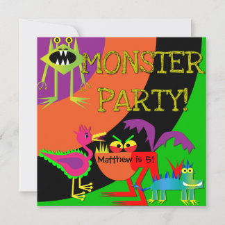 Invitaciones personalizadas de cumpleaños monstrua