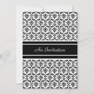 Invitaciones Personalizadas de Damasco en Blanco y
