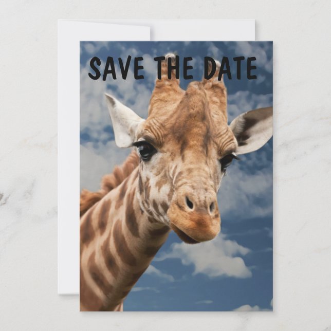 INVITACIONES PERSONALIZADAS DE JIRAFA SELVA (Anverso)