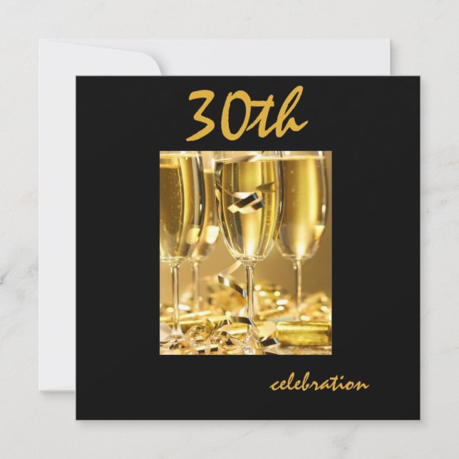 Invitaciones personalizadas de la 30ª fiesta de cu (Anverso)