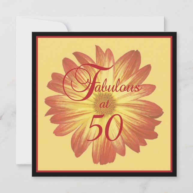 Invitaciones personalizadas de la 50ª fiesta de cu (Anverso)