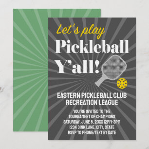 Invitaciones Personalizadas de Pickleball para Tor
