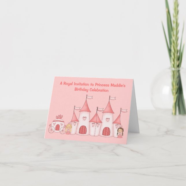 Invitaciones personalizadas de princesa Birthday (Anverso)