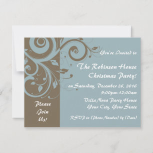 Invitaciones personalizadas de remolino inverso az
