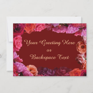 Invitaciones Personalizadas de Rosas Tarjetas de