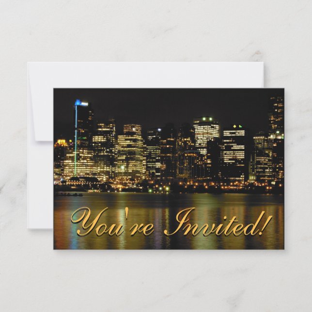 Invitaciones personalizadas de Vancouver RSVP de V (Anverso)