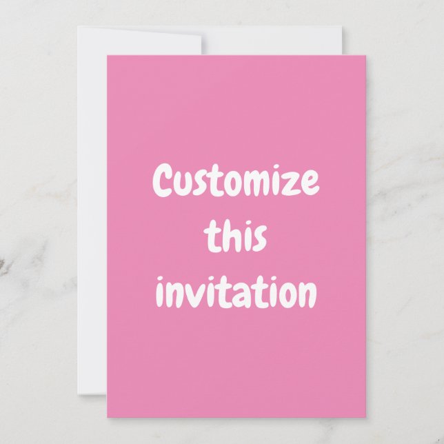 Invitaciones personalizadas de Zazzle (Anverso)