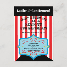 Invitaciones personalizadas del fiesta del circo