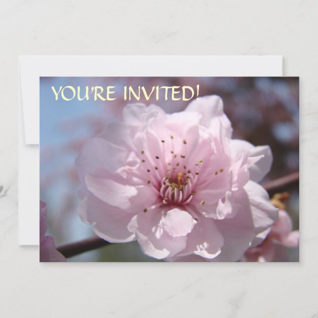 Invitaciones Personalizadas ¡Estás Invitado! Flor  (Anverso)