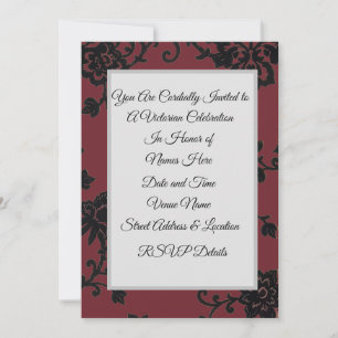 Invitaciones personalizadas florales victorianas c