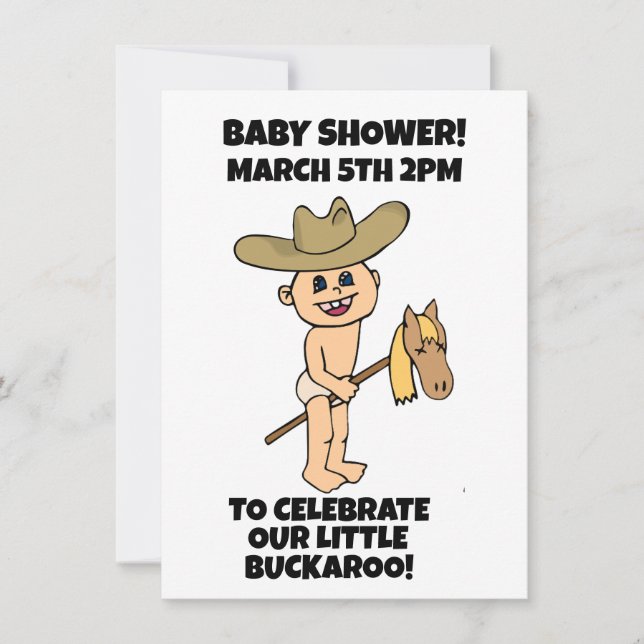INVITACIONES PERSONALIZADAS para baby shower de va (Anverso)
