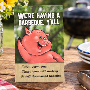 Invitaciones personalizadas para barbacoa de veran