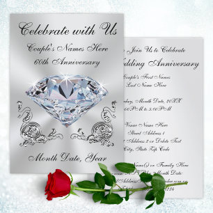 Invitaciones Personalizadas para Bodas de Diamante