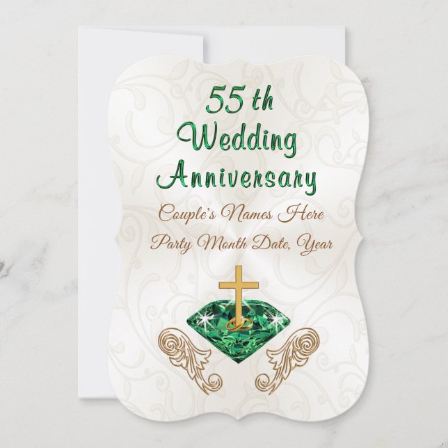 Invitaciones Personalizadas para Bodas de Oro de 5 (Anverso)