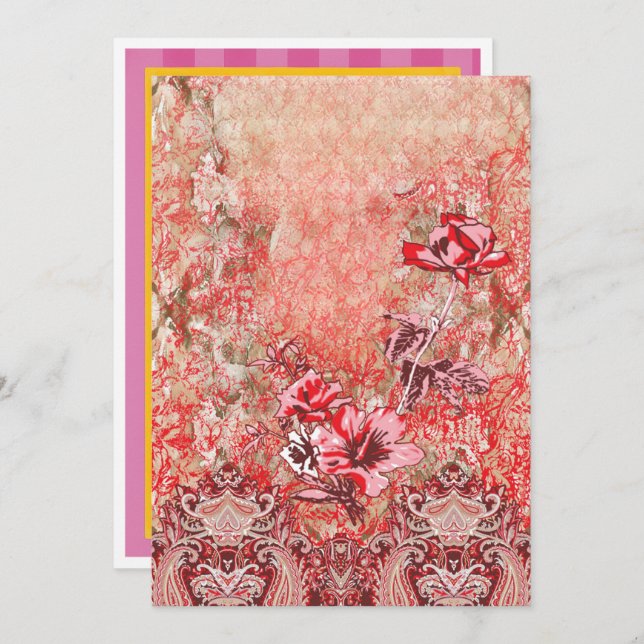 Invitaciones personalizadas para cumpleaños, bodas (Anverso / Reverso)