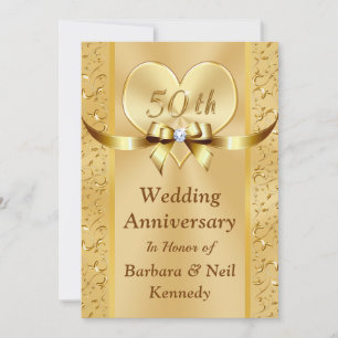 Invitaciones personalizadas para el 50 aniversario