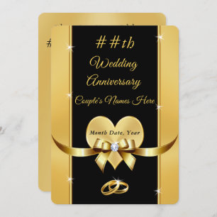 Invitaciones personalizadas para el aniversario de
