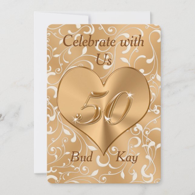 Invitaciones personalizadas para el aniversario nú (Anverso)