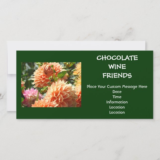 Invitaciones personalizadas para evento de amigos, (Anverso)