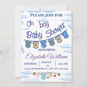 invitaciones personalizadas para la ducha de bebé