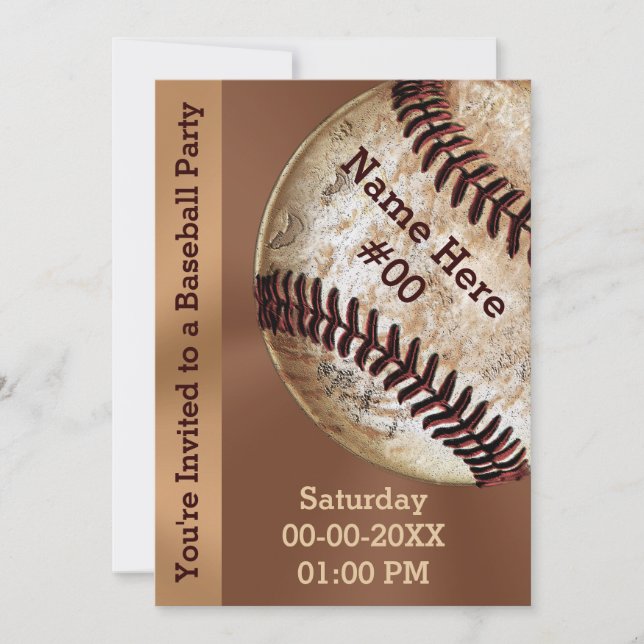Invitaciones personalizadas para la fiesta de béis (Anverso)