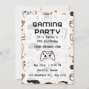 Invitaciones Personalizadas para Noche de Juegos