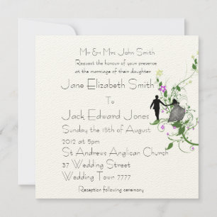 Invitaciones personalizadas para novia y novio de