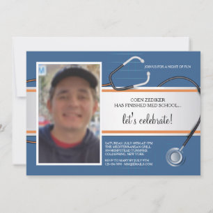 Invitaciones personalizadas Stethoscope Photo Cust