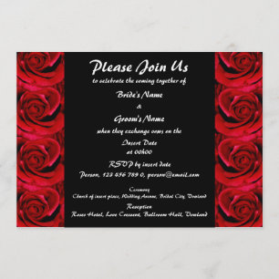 Invitaciones - personalizado negro rojo especial