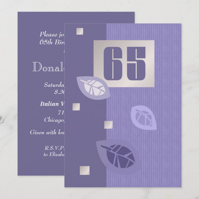 Invitaciones Personalizados a la celebración de cu (Anverso / Reverso)