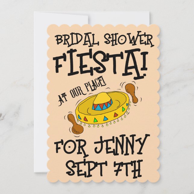 INVITACIONES PERSONALIZADOS DE LA DUCHA BRIDAL FIE (Anverso)