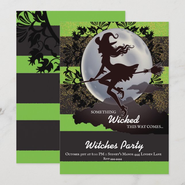Invitaciones pervertidas a la fiesta de Halloween (Anverso / Reverso)