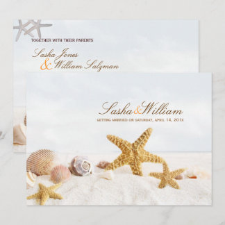 Invitaciones PixDezines con conchas de mar/Playa
