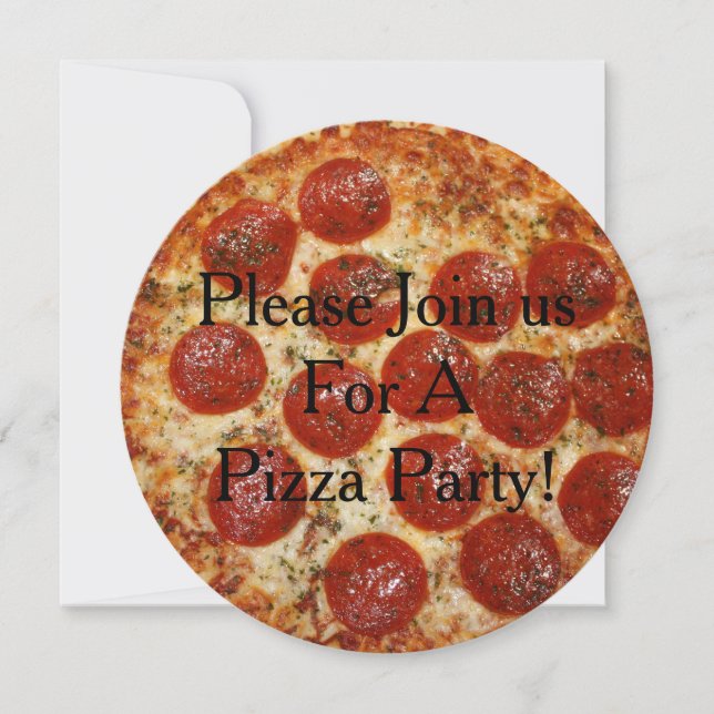 Invitaciones Pizza Fiesta (Anverso)