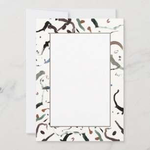 Invitaciones planas abstractas modernas elegantes