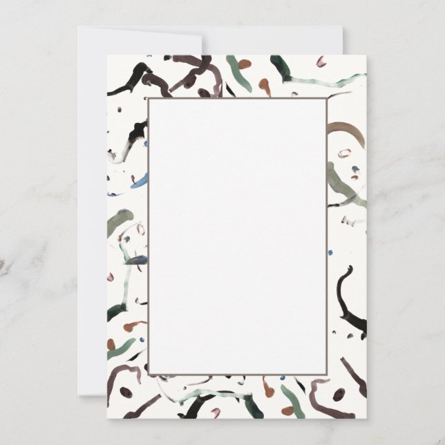 Invitaciones planas abstractas modernas y elegante (Anverso)